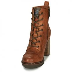 Acheter ⭐ Chaussures Femme Bottines Mustang 1336502 Cognac ⌛ -Bottines Boutique 15466591 500 C