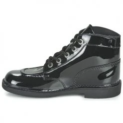 Promo 😀 Chaussures Femme Boots Kickers KICK COL Noir Verni 🥰 -Bottines Boutique 15500498 500 D