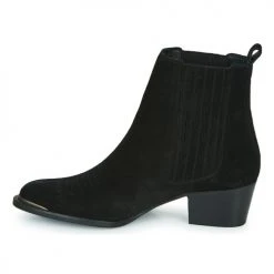 Promo 😍 Chaussures Femme Bottines Ikks TIAG SUEDE Noir ⭐ -Bottines Boutique 17693813 500 D