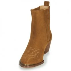 Meilleur prix ⌛ Chaussures Femme Bottines Ikks TIAG SUEDE Camel 💯 -Bottines Boutique 17693814 500 C