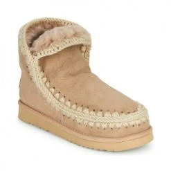 Grosses soldes 🥰 Chaussures Femme Boots Mou ESKIMO 18 Beige 😍