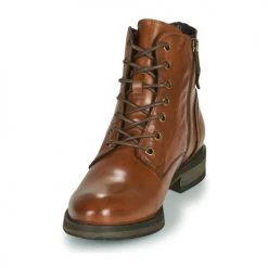 Remise 🔥 Chaussures Femme 😉 Boots Casual Attitude NUNAISE Camel ✨ -Bottines Boutique 17956077 500 C