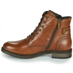 Remise 🔥 Chaussures Femme 😉 Boots Casual Attitude NUNAISE Camel ✨ -Bottines Boutique 17956077 500 D