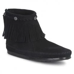 Acheter ✔️ Chaussures Femme 😍 Boots Minnetonka HI TOP BACK ZIP BOOT Noir ❤️