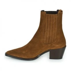 Promo ⌛ Chaussures Femme Bottines Jonak BIRMAN Marron 🎁 -Bottines Boutique 19815496 500 D