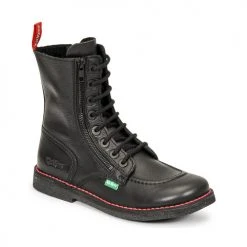 Meilleur prix ✔️ Chaussures Femme ⭐ Boots Kickers MEETICKZIP Noir mat 😀