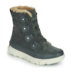 Meilleur prix 😉 Chaussures Femme Boots Sorel SOREL EXPLORER II JOAN FAUX FUR Gris 👏