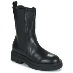 Offres 🥰 Chaussures Femme Boots Moony Mood PAULA Noir 🎉