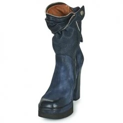 Acheter 🎁 Chaussures Femme Bottines Airstep / A.S.98 BLOC ZIP Bleu 🧨 -Bottines Boutique 20021500 500 C
