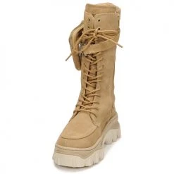 Coupon 🤩 Chaussures Femme ❤️ Boots Bronx JAXSTAR HIGH Beige ⭐ -Bottines Boutique 20175721 500 C