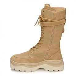 Coupon 🤩 Chaussures Femme ❤️ Boots Bronx JAXSTAR HIGH Beige ⭐ -Bottines Boutique 20175721 500 D