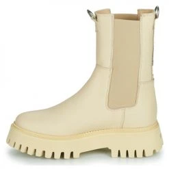 Nouveau 🤩 Chaussures Femme 🧨 Boots Bronx GROOV Y Beige ✨ -Bottines Boutique 20175733 500 D