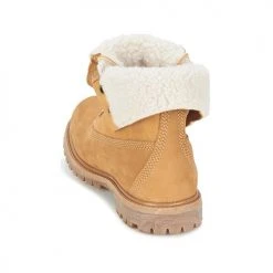 Promo ⭐ Chaussures Femme 💯 Boots Timberland AUTHENTICS TEDDY FLEECE WP FOLD DOWN Cognac clair 😀 -Bottines Boutique 209053 500 E