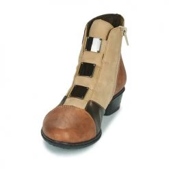Meilleure vente ⌛ Chaussures Femme Bottines Rieker Y0764-22 Marron / Beige 🎁 -Bottines Boutique 22370329 500 C