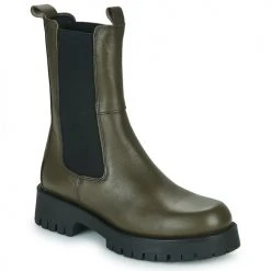 Coupon 🧨 Chaussures Femme ⭐ Boots Jonak RIDLE Kaki ❤️