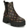 Meilleur prix ⌛ Chaussures Femme Boots Guess VAEDA Noir / Marron ❤️