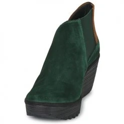 Coupon ✔️ Chaussures Femme Bottines Fly London YEGO Vert ✨ -Bottines Boutique 22420181 500 C