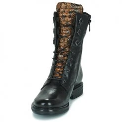 Budget 😉 Chaussures Femme Boots Mjus CAFE METAL Noir / Python 🌟 -Bottines Boutique 22484572 500 C