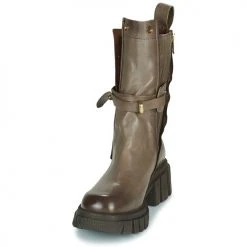 Nouveau 🎁 Chaussures Femme 🧨 Boots Airstep / A.S.98 HELL STUD Taupe ⭐ -Bottines Boutique 22484732 500 C