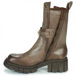 Nouveau 🎁 Chaussures Femme 🧨 Boots Airstep / A.S.98 HELL STUD Taupe ⭐ -Bottines Boutique 22484732 500 D
