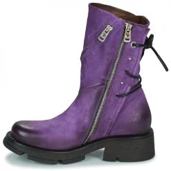 De gros 😉 Chaussures Femme Boots Airstep / A.S.98 LANE ZIP Violet ✨ -Bottines Boutique 22484746 500 D