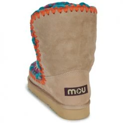 Bon marché ⌛ Chaussures Femme 👍 Boots Mou ESKIMO OVERSTICH Beige / Multicolore ⌛ -Bottines Boutique 22544246 500 E