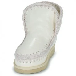 Meilleur prix 🎁 Chaussures Femme 😀 Boots Mou ESKIMO 18 Blanc ⭐ -Bottines Boutique 22544248 500 C