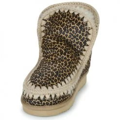 Promo ⭐ Chaussures Femme 😉 Boots Mou ESKIMO 18 Léopard 😍 -Bottines Boutique 22544249 500 C