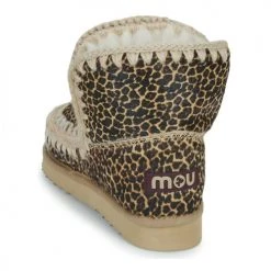 Promo ⭐ Chaussures Femme 😉 Boots Mou ESKIMO 18 Léopard 😍 -Bottines Boutique 22544249 500 E