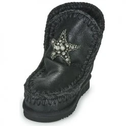 Tout neuf ✔️ Chaussures Femme Boots Mou ESKIMO 18 STAR Noir 😉 -Bottines Boutique 22544251 500 C