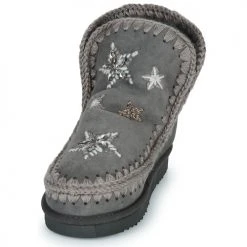 Sortie 🔔 Chaussures Femme Boots Mou ESKIMO WOOL Gris / Foncé 😀 -Bottines Boutique 22544252 500 C