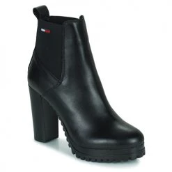 Top 10 ✨ Chaussures Femme Bottines Tommy ✔️ Jeans Essentials High Heel Boot Noir 🥰