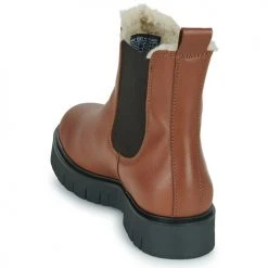 Coupon 🤩 Chaussures Femme Boots Tommy Jeans Warmlined Chelsea Boot Cognac ❤️ -Bottines Boutique 22555489 500 E