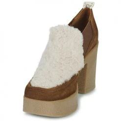 Remise ✨ Chaussures Femme Low boots Castaner Elsa Cognac 🛒 -Bottines Boutique 22555934 500 C