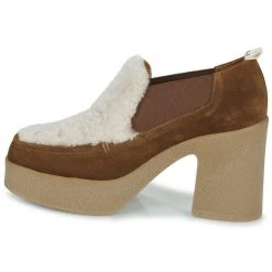 Remise ✨ Chaussures Femme Low boots Castaner Elsa Cognac 🛒 -Bottines Boutique 22555934 500 D