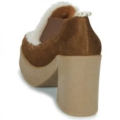 Remise ✨ Chaussures Femme Low boots Castaner Elsa Cognac 🛒 -Bottines Boutique 22555934 500 E