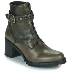 Coupon ✨ Chaussures Femme Bottines Regard UTHA Gris ⌛