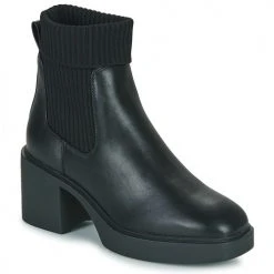 Bon marché 💯 Chaussures Femme Bottines Only ONLBIANCA-1 SOCK BOOT Noir ⭐