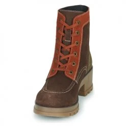 Promo ❤️ Chaussures Femme Bottines Kickers KICK HELLO Marron / Orange 💯 -Bottines Boutique 22587818 500 C