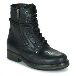 Meilleure affaire 🔥 Chaussures Femme Boots Pepe jeans MELTING COMBAT W Noir 👍