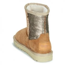 Promo ✔️ Chaussures Femme Boots Pepe jeans DISS WOMAN SHINY Bronze 💯 -Bottines Boutique 22588015 500 E