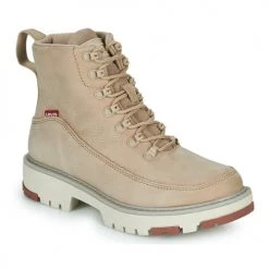 Grosses soldes 😀 Chaussures Femme Boots Levi's SOLVI HIGH Beige ❤️