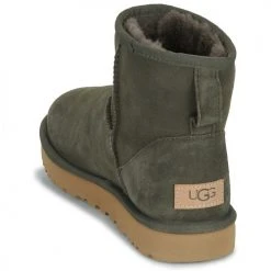 Meilleure affaire 😀 Chaussures Femme 🔔 Boots UGG W CLASSIC MINI II Kaki ⌛ -Bottines Boutique 22609144 500 E