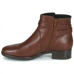 Offres ❤️ Chaussures Femme Bottines Geox D FELICITY E Marron 🔥 -Bottines Boutique 22643032 500 D