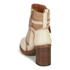 Remise ⭐ Chaussures Femme Bottines Pikolinos POMPEYA Ecru ✔️ -Bottines Boutique 22718155 500 E