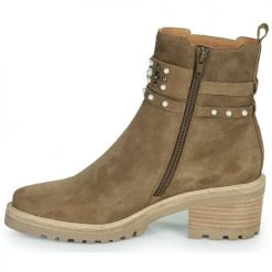 De gros 👍 Chaussures Femme ✨ Boots Mam'Zelle QUIPUS Beige ⭐ -Bottines Boutique 22753409 500 D