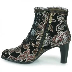 Top 10 😉 Chaussures Femme Bottines Laura Vita ALCBANEO Noir / Argenté / Rouge 🤩 -Bottines Boutique 22873478 500 D