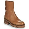 Grosses soldes 👍 Chaussures Femme Bottines Minelli SYDONIE Marron ⭐ -Bottines Boutique 22879121 500 A