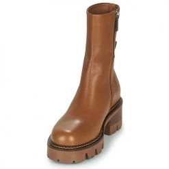 Grosses soldes 👍 Chaussures Femme Bottines Minelli SYDONIE Marron ⭐ -Bottines Boutique 22879121 500 C