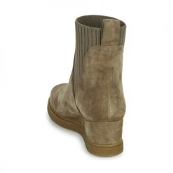 Bon marché ✨ Chaussures Femme Bottines Unisa JUALO Taupe 😍 -Bottines Boutique 22913798 500 E